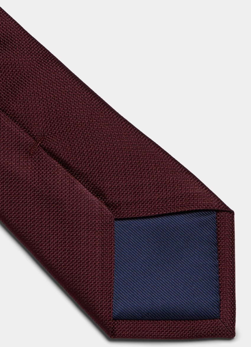 SUITSUPPLY Pure Silk Burgundy Tie