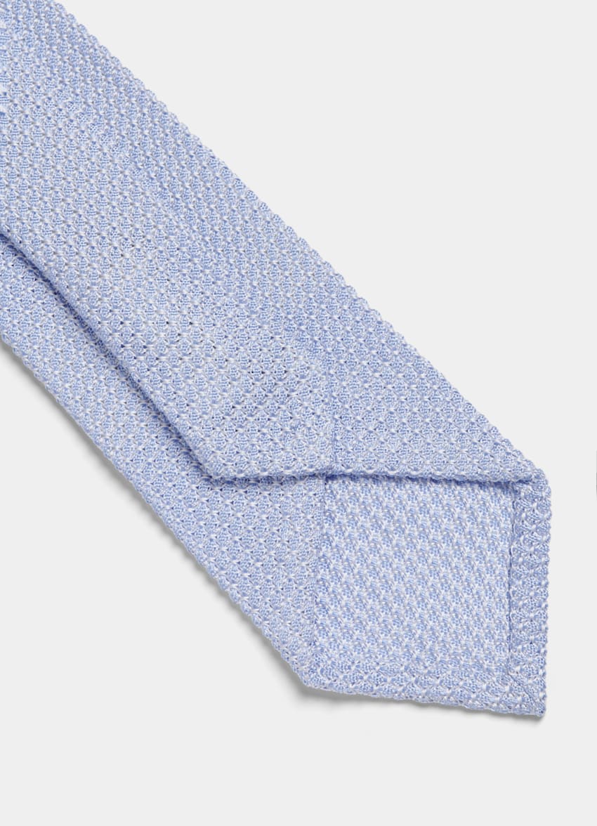 SUITSUPPLY 意大利 Fermo Fossati 生产的真丝面料 浅蓝色领带
