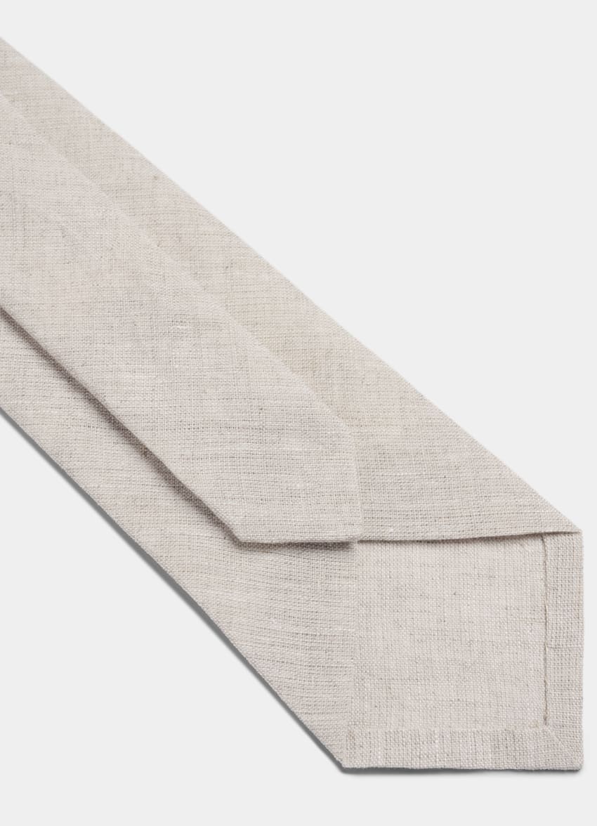 SUITSUPPLY Rent linne från Camillatex, Italien Ljusbrun slips