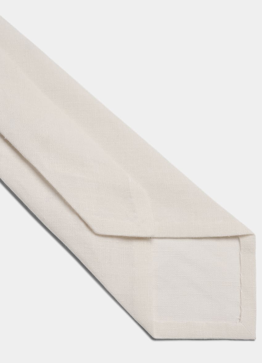 SUITSUPPLY Rent linne från Camillatex, Italien Benvit slips