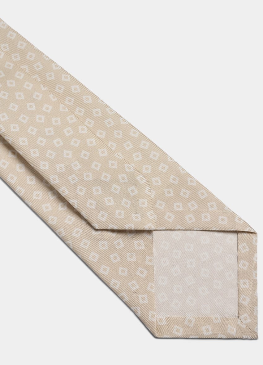 SUITSUPPLY Rent silke Ljusbrun grafisk slips