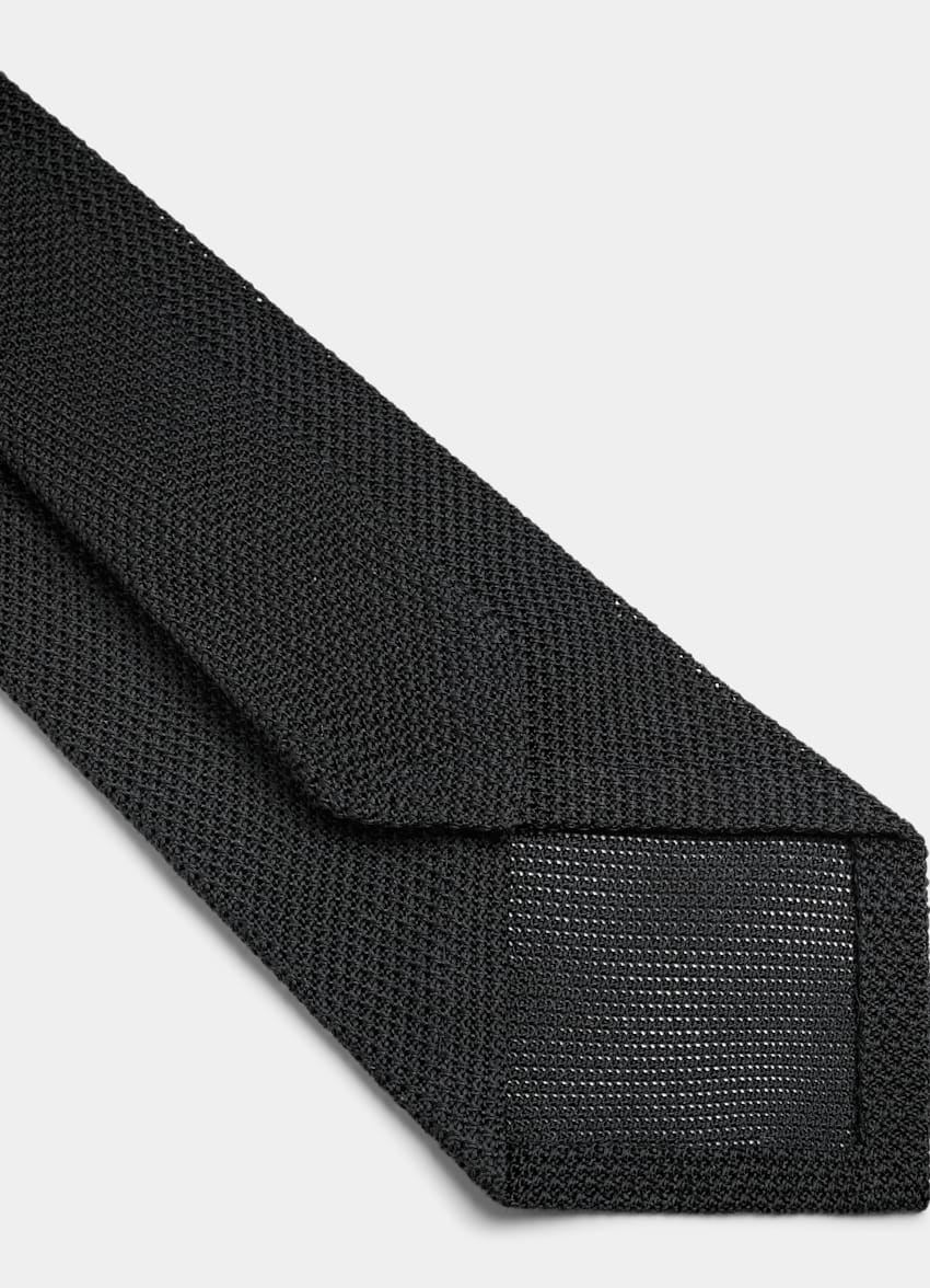 SUITSUPPLY Pure Silk by Barca, Italy Black Grenadine Tie