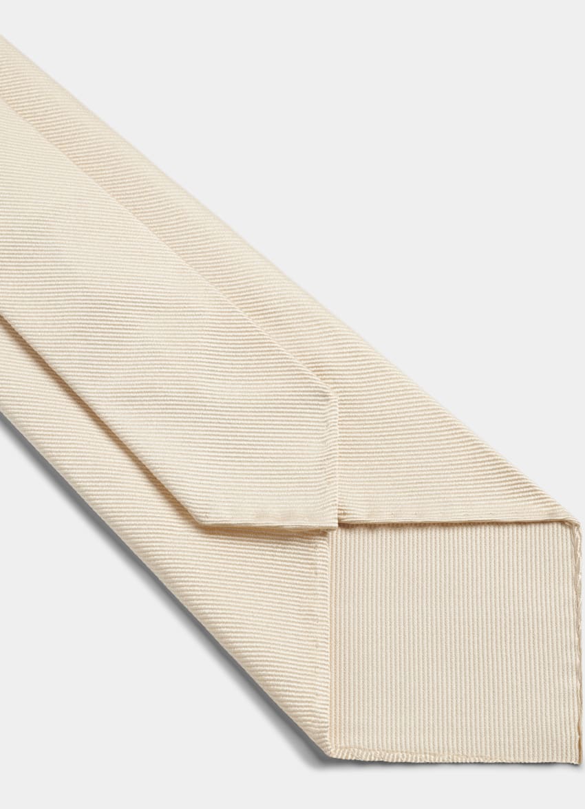 SUITSUPPLY Pure Silk Light Brown 7 Fold Tie