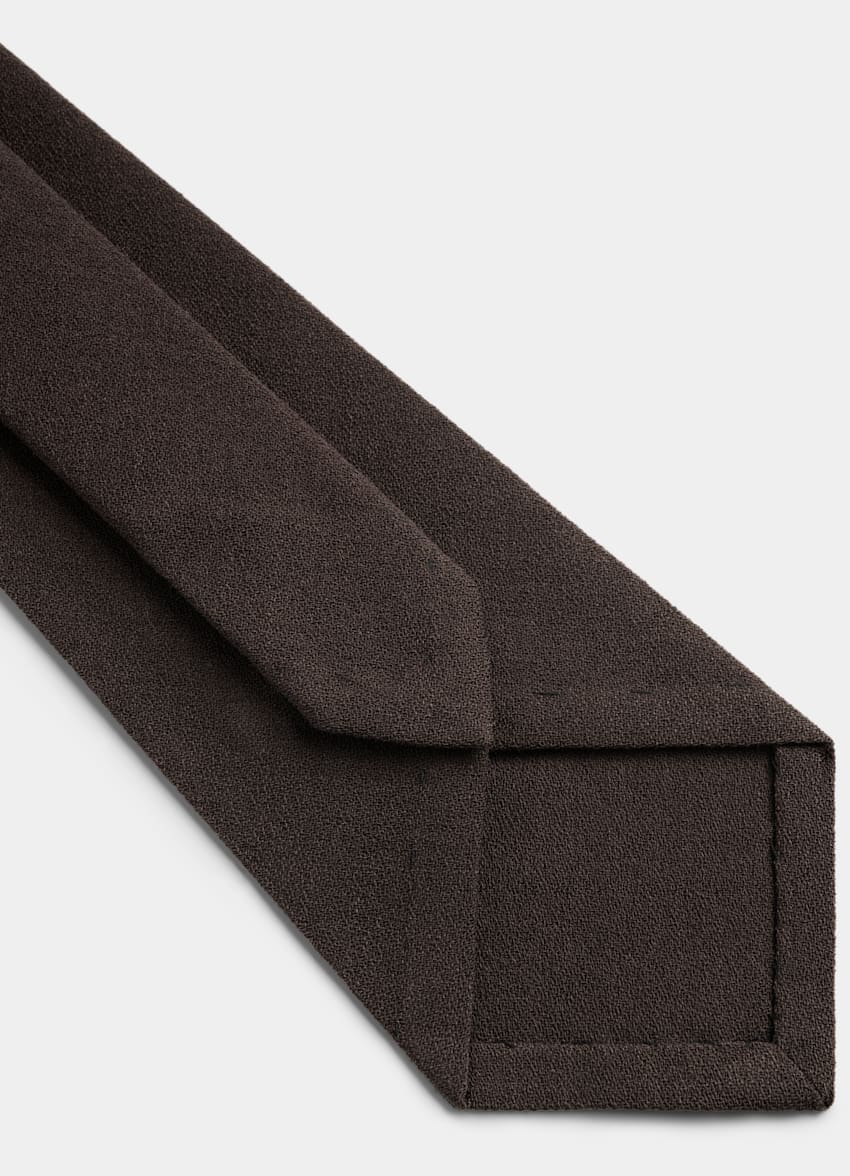 SUITSUPPLY Pure Wool Dark Brown Tie