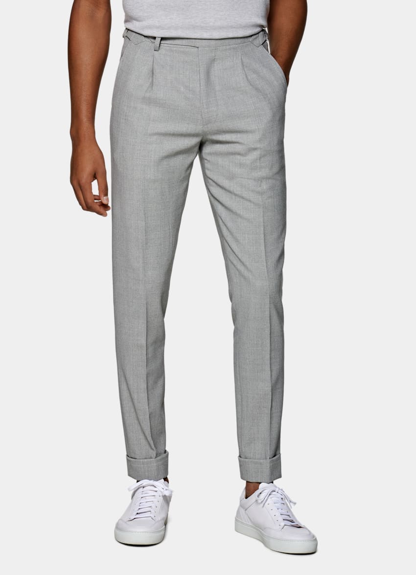 light grey cargo trousers