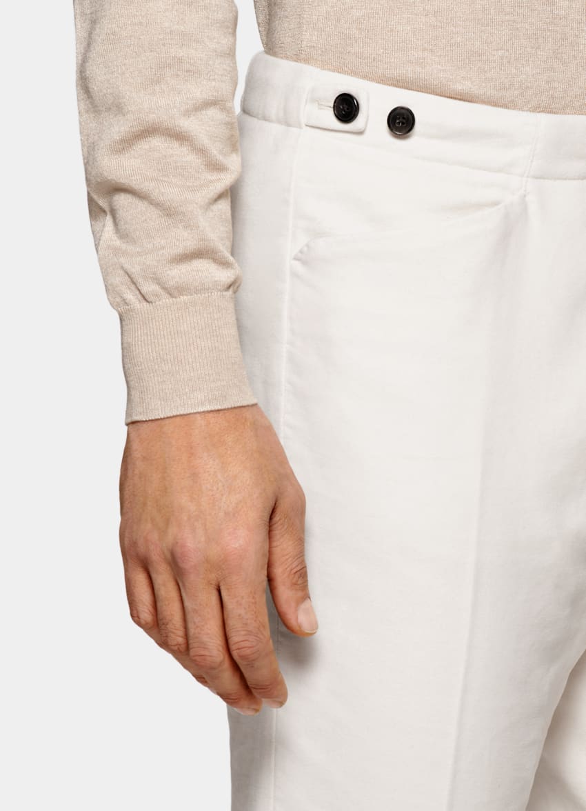 Off White Porto Chino Pure Cotton Suitsupply Online Store