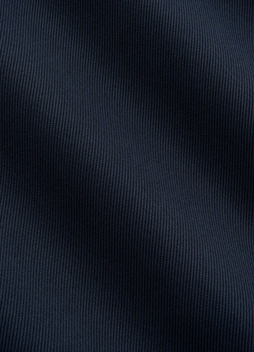 SUITSUPPLY All Season Pure Cotton by Di Sondrio, Italy Navy Wide Leg Straight Chinos