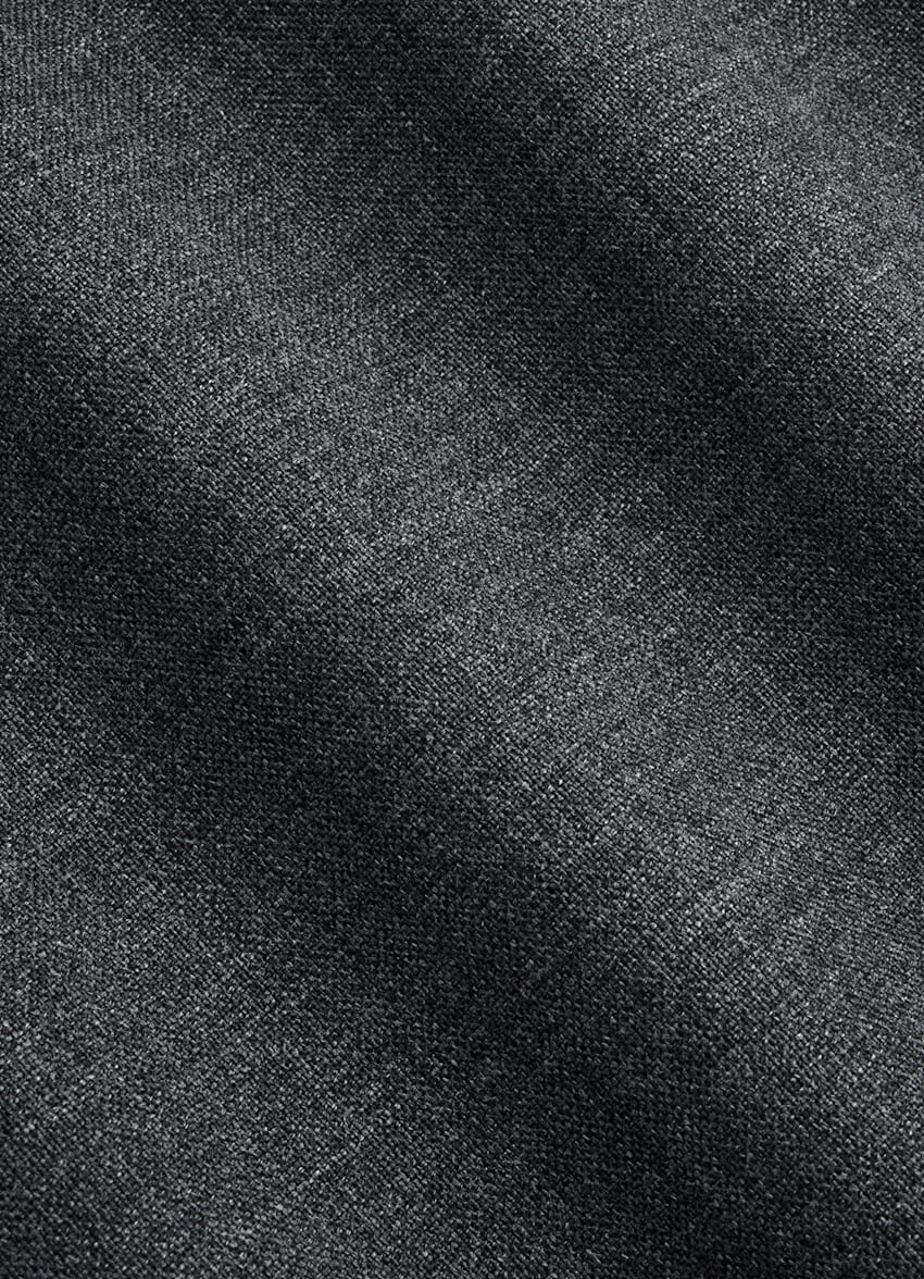 SUITSUPPLY All Season Pure Tropical Wool par Vitale Barberis Canonico, Italie Dark Grey Wide Leg Straight Trousers