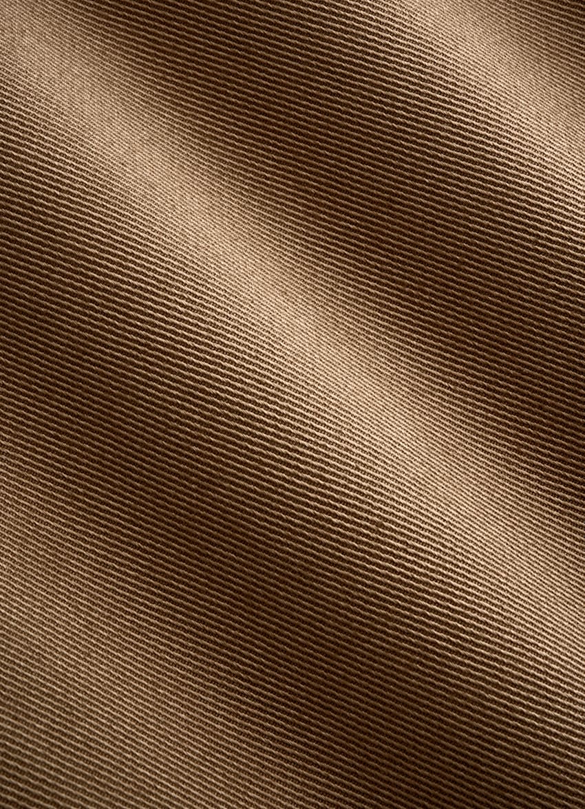 SUITSUPPLY All Season Stretch Cotton von Cervotessile, Italien Mid Brown Slim Leg Straight Chinos