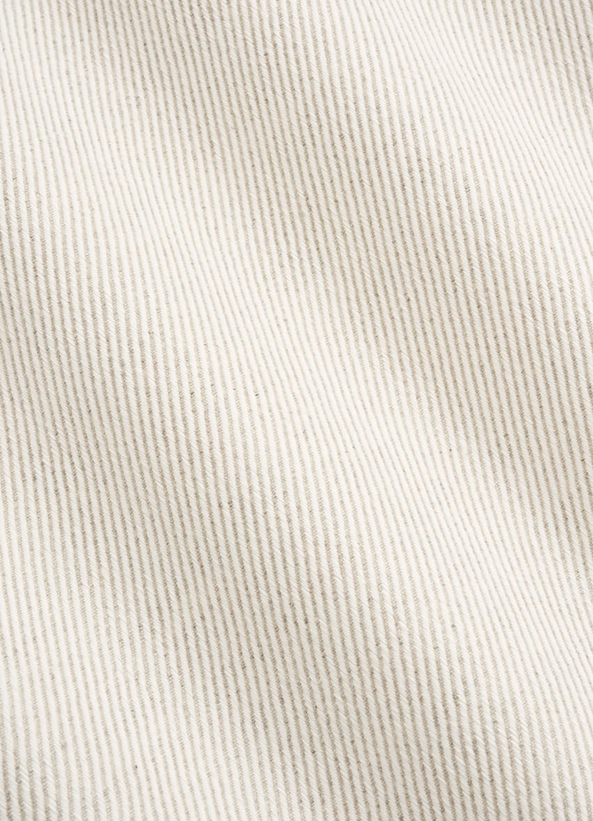 SUITSUPPLY Bawełna/len od Di Sondrio, Włochy Spodnie Firenze wide leg tapered w kolorze piasku