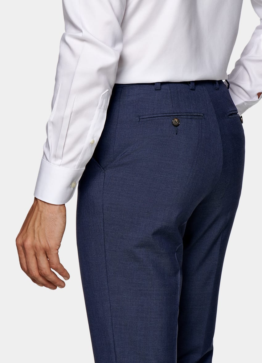 Mid Blue Soho Trousers | Pure S120's Tropical Wool | Suitsupply Online ...