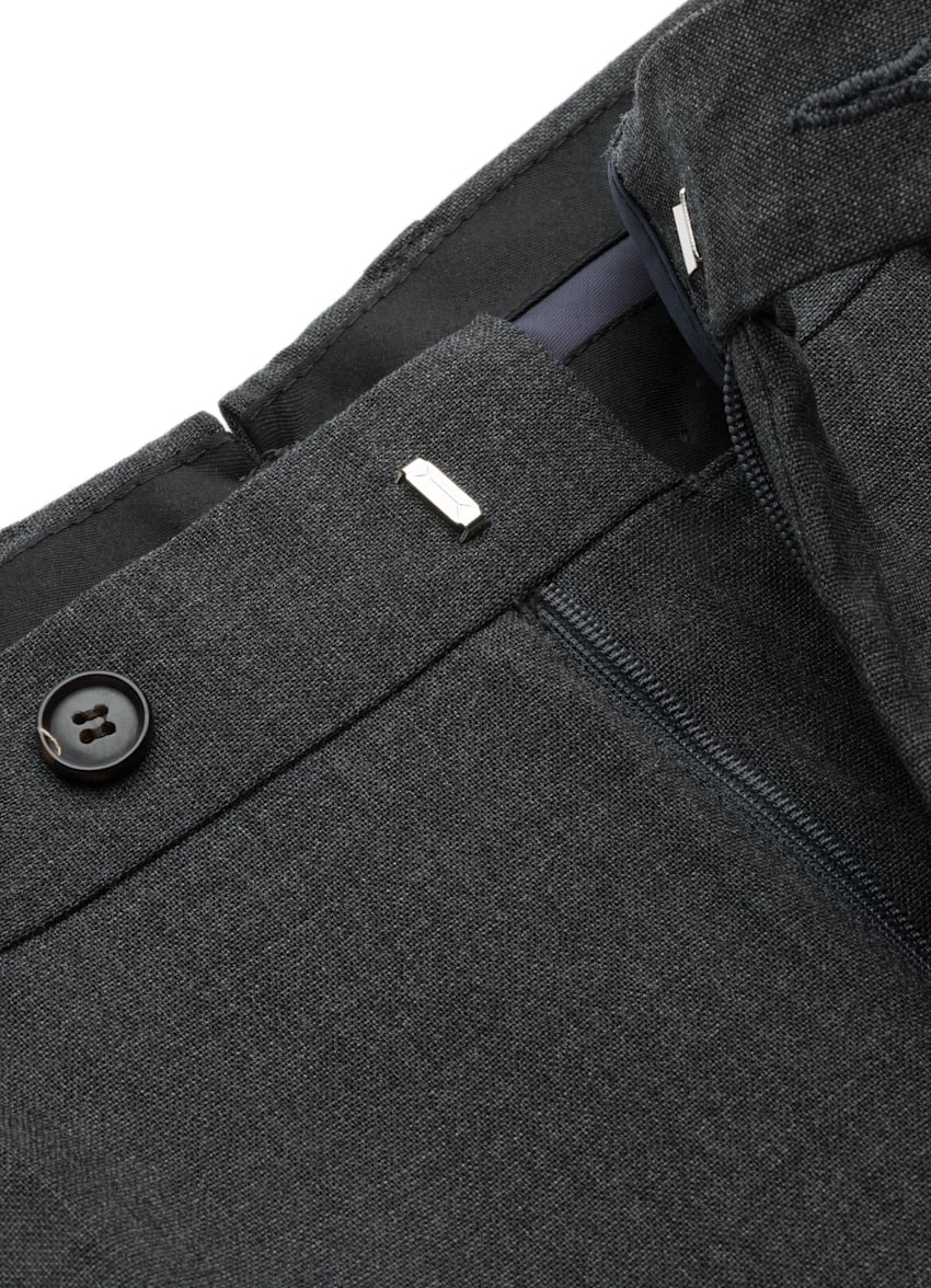 Dark Grey Brescia Trousers | Pure Wool Traveller | Suitsupply Online Store