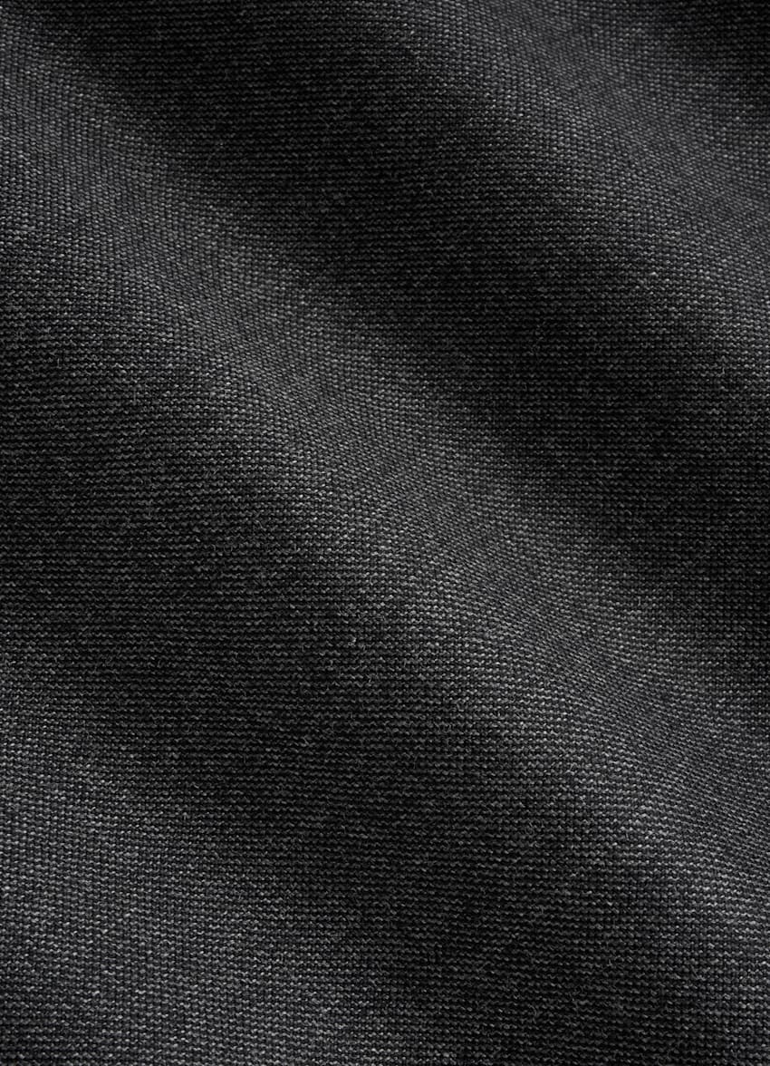 SUITSUPPLY Pura lana S110s de Vitale Barberis Canonico, Italia Pantalones de traje gris oscuro Slim Leg Straight