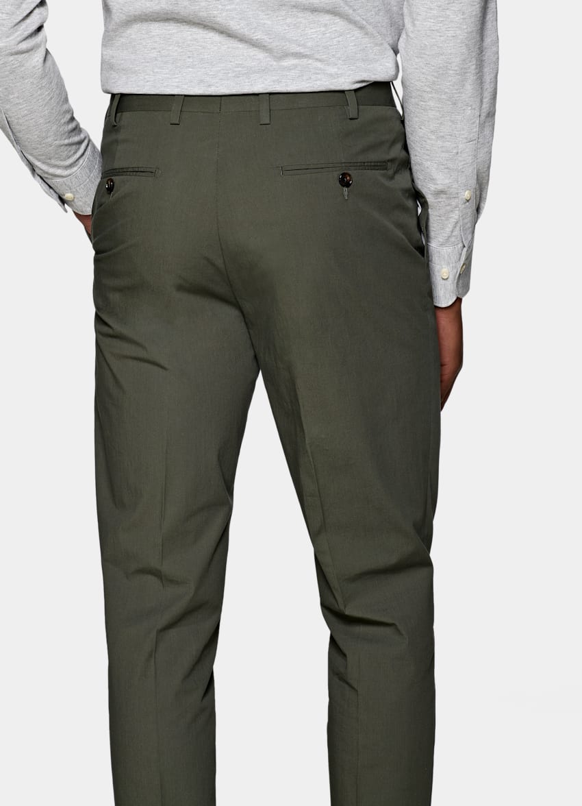 green striped trousers