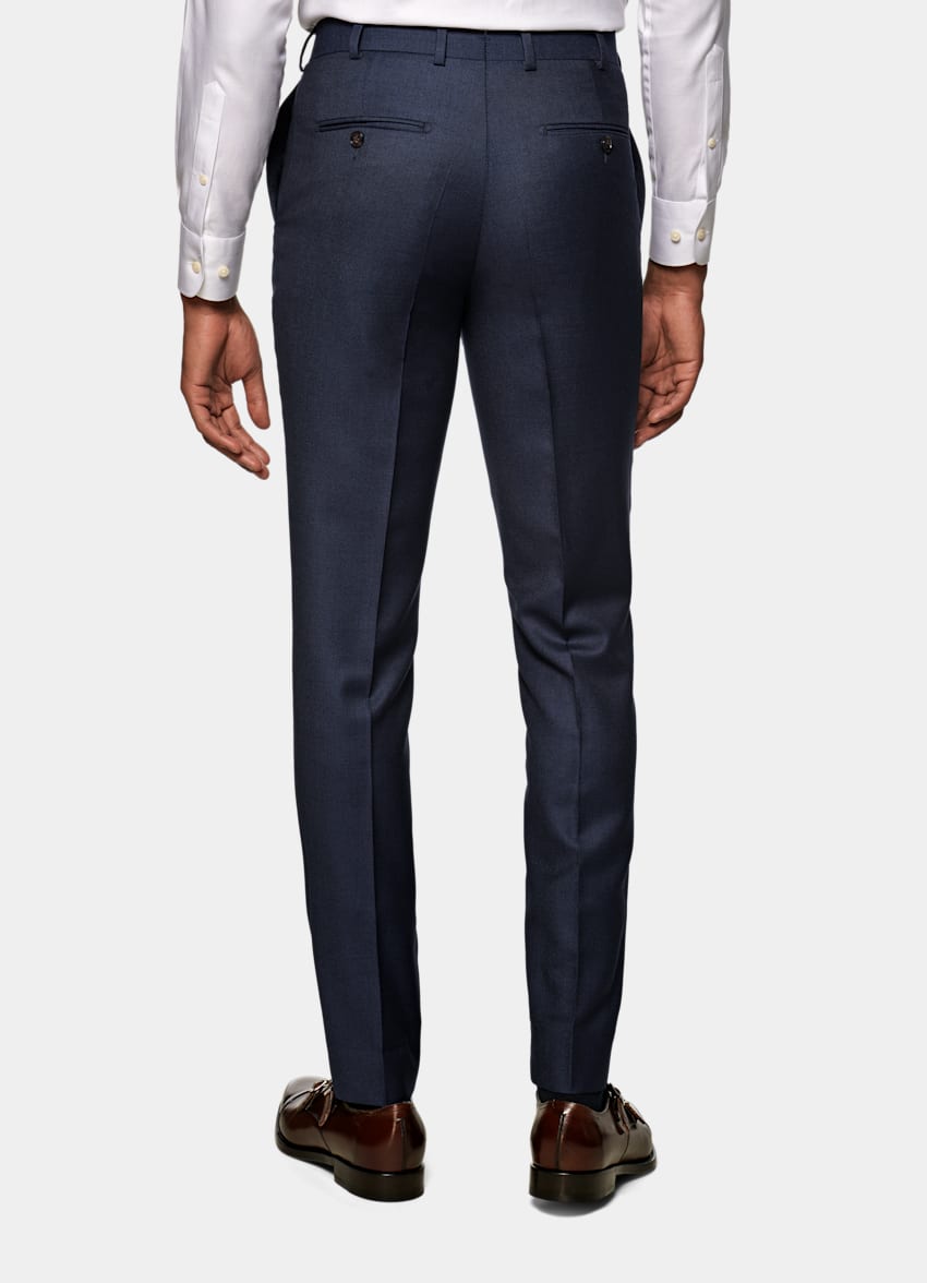 Navy Bird's Eye Brescia Suit Trousers in Pure S130's Wool | SUITSUPPLY US