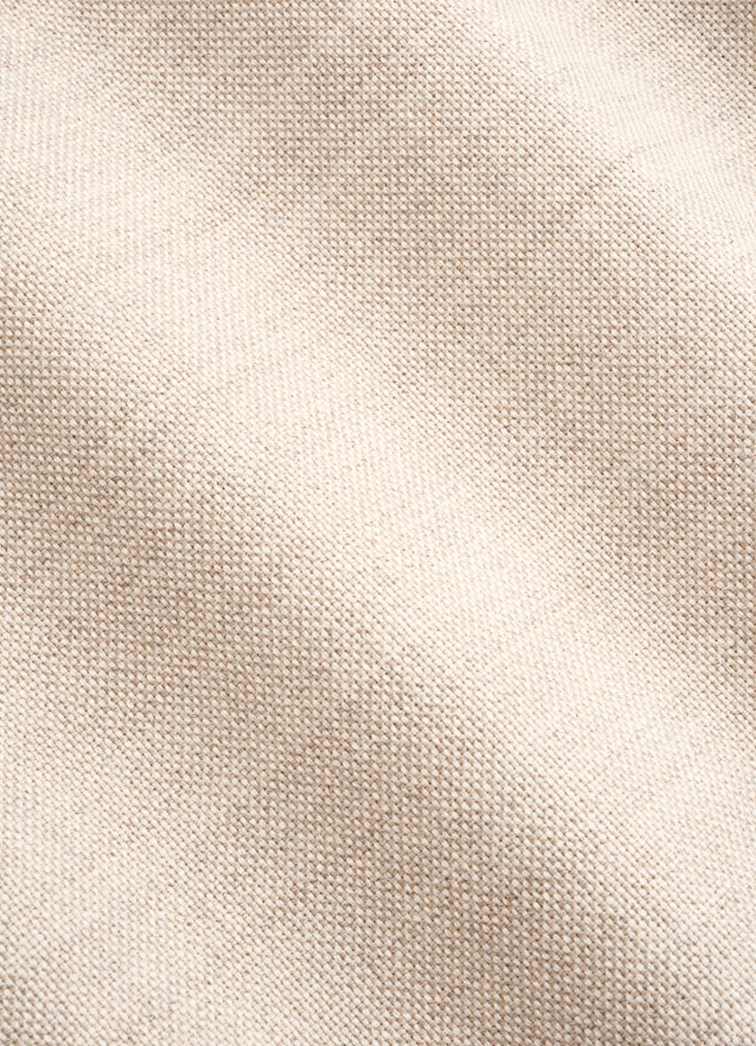 SUITSUPPLY All Season Pure 4-Ply Traveller Wool by Rogna, Italy Sand Straight Leg Suit Trousers