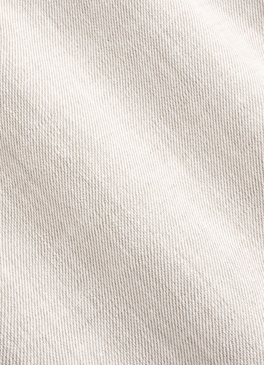 SUITSUPPLY Summer Linen Cotton by Di Sondrio, Italy Light Taupe Straight Leg Suit Trousers