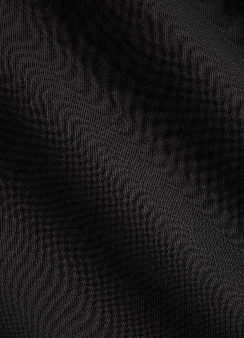 SUITSUPPLY Pure S110's Wool by Vitale Barberis Canonico, Italy  Black Slim Leg Straight Brescia Suit Pants