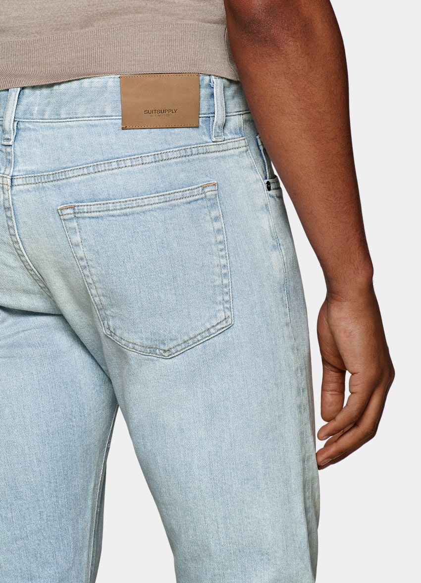 Light Blue 5 Pocket Alain Jeans | Stretch Cotton | Suitsupply Online Store