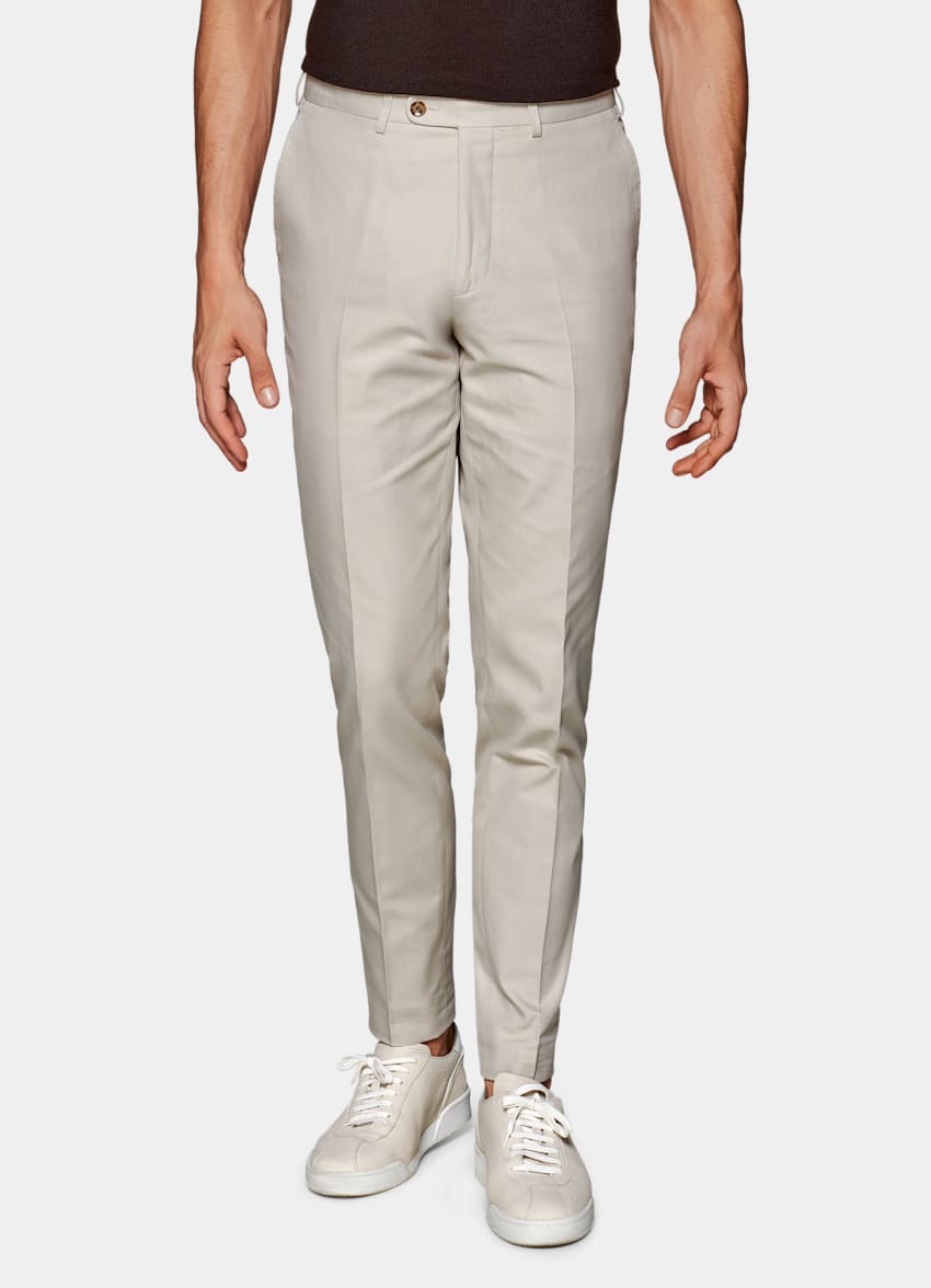 Light Brown Custom Made Trousers | Pure Cotton | Suitsupply Online Store