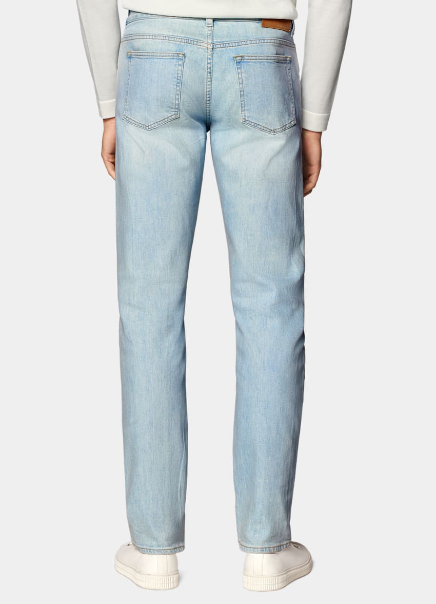 SUITSUPPLY Stretch Denim by Candiani, Italy Light Blue 5 Pocket Jules Jeans