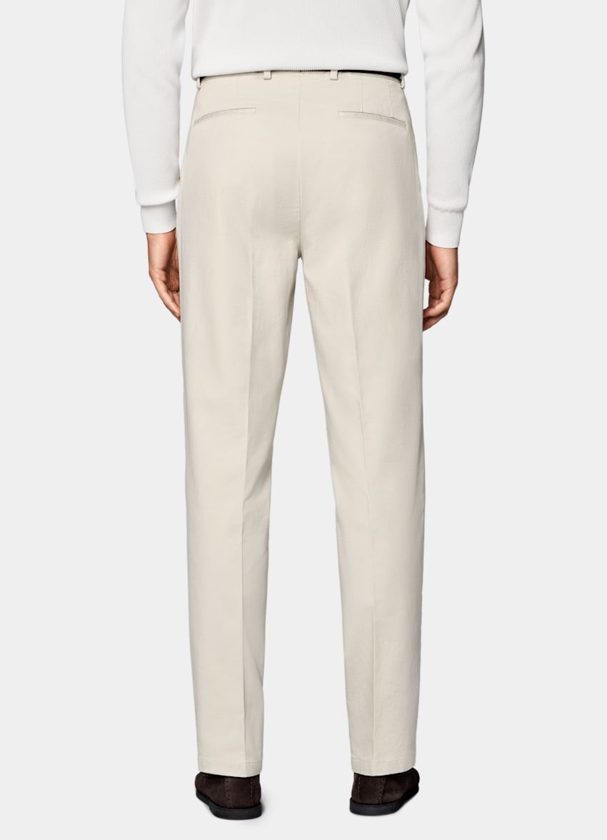 Sand Wide Leg Tapered Chinos