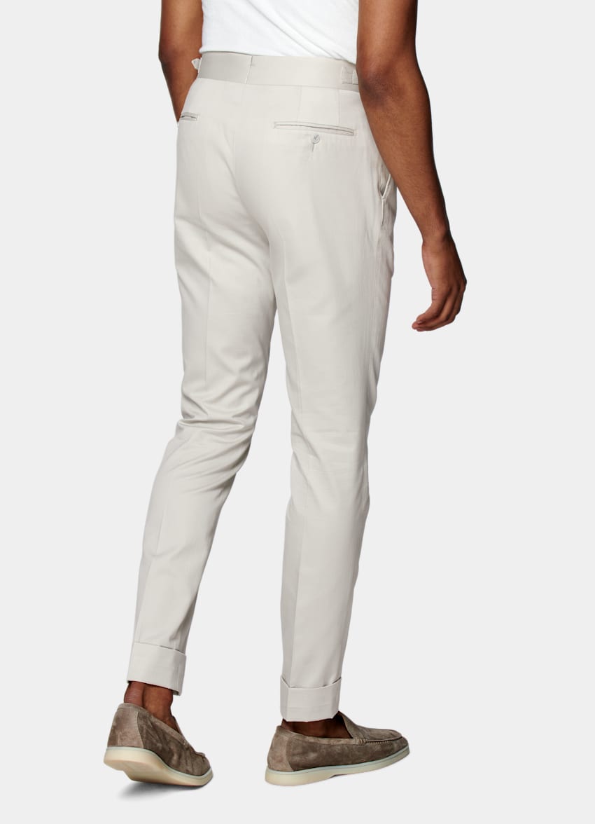 Light Grey Pleated Braddon Trousers | Cotton Cashmere | SUITSUPPLY FR