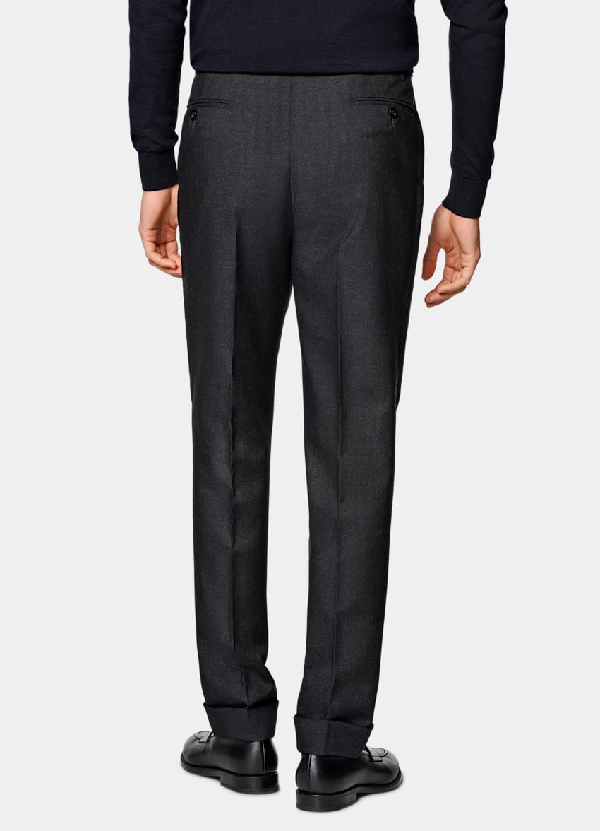  Dark Grey Slim Leg Tapered Pants