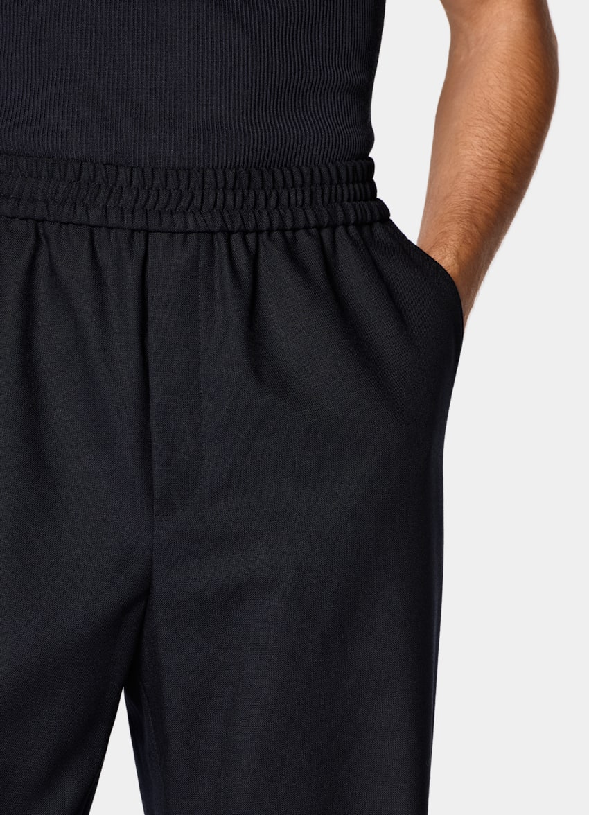 SUITSUPPLY All season Lana no stiro - Rogna, Italia Pantaloni navy wide leg straight