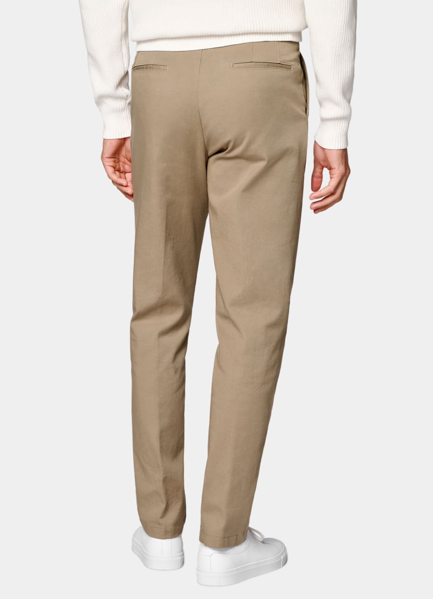 Light Brown Slim Leg Straight Chinos