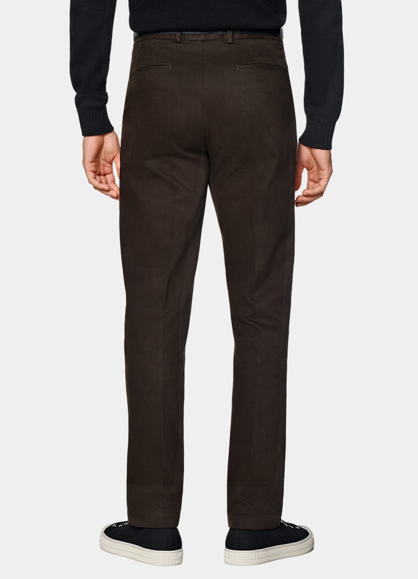 Chino Slim Leg Straight marron foncé