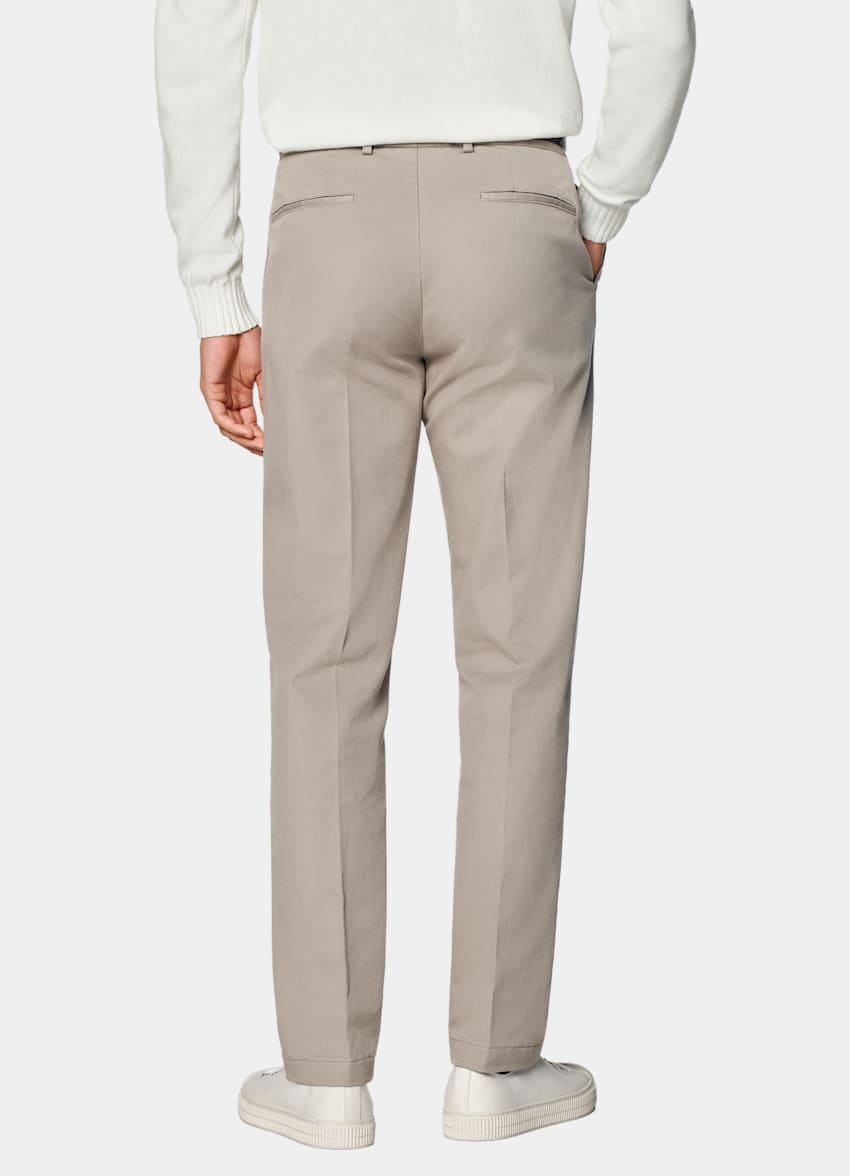 Taupe Slim Leg Straight Chinos in Stretch Cotton | SUITSUPPLY ...