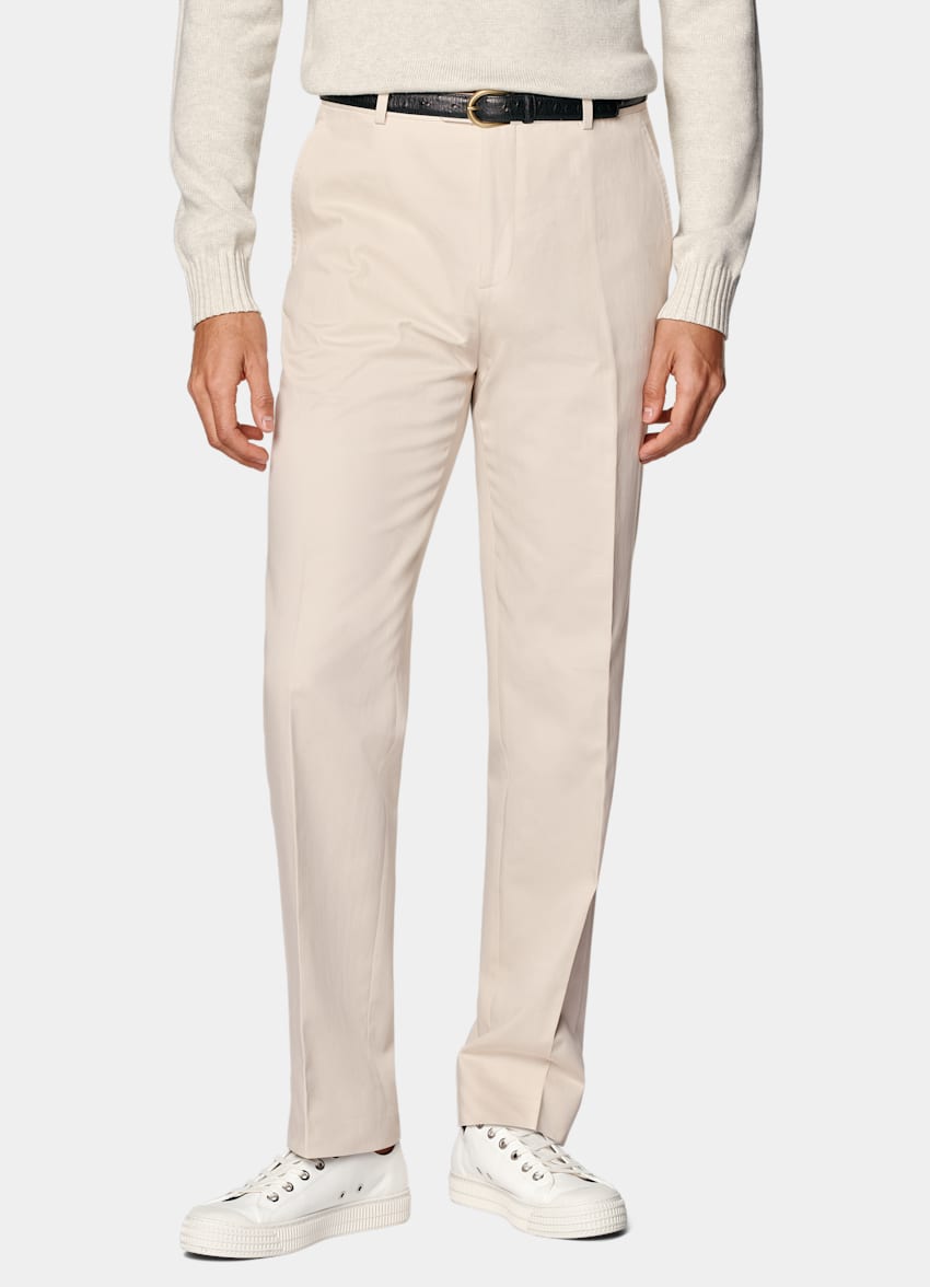 SUITSUPPLY Été Pur coton par Di Sondrio, Italie Chino Straight Leg sable