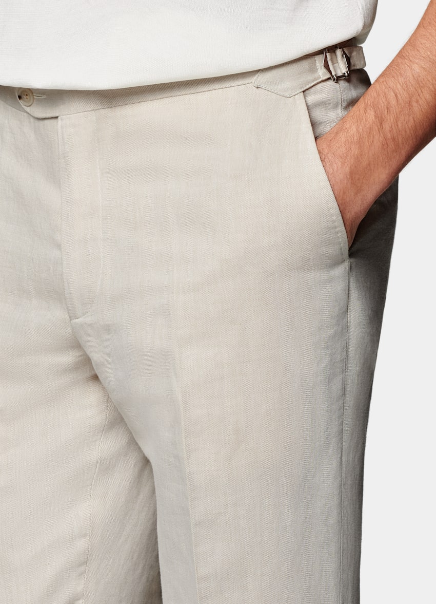 SUITSUPPLY Linen Cotton by Di Sondrio, Italy Sand Brescia Pants