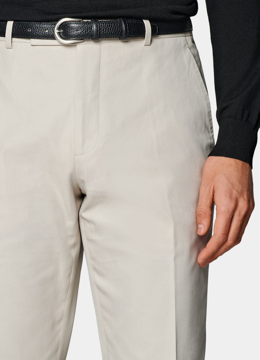 SUITSUPPLY Été Pur coton - E.Thomas, Italie Pantalon Straight Leg sable