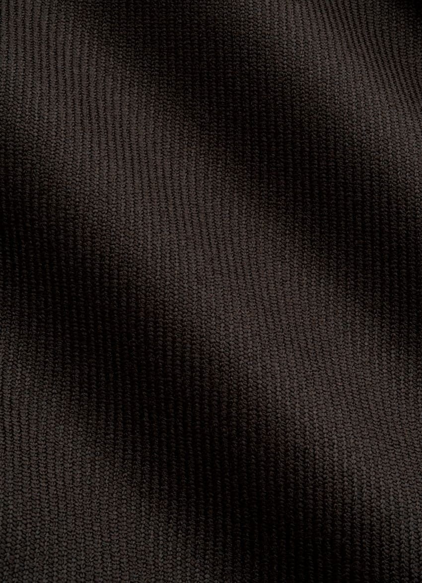 SUITSUPPLY All Season Pure Wool by Di Sondrio, Italy Dark Brown Wide Leg Trousers