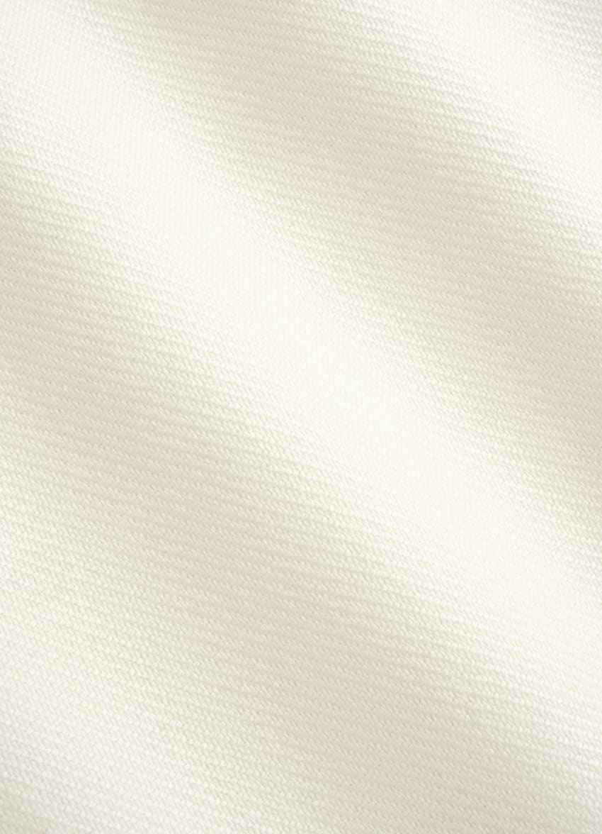 SUITSUPPLY All Season Pure Wool by Di Sondrio, Italy Off-White Wide Leg Trousers