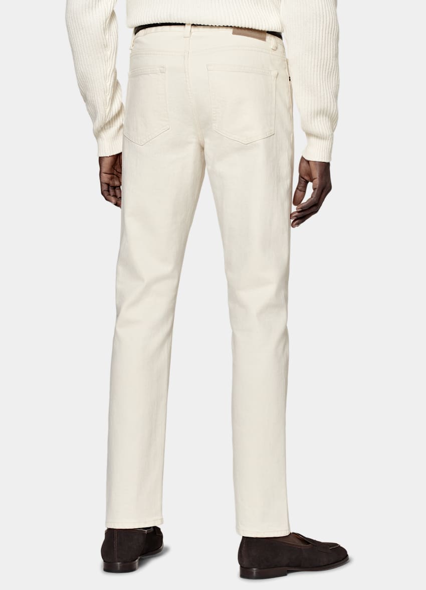 SUITSUPPLY Stretch Denim by Berto, Italy Off-White 5 Pocket Jules Jeans