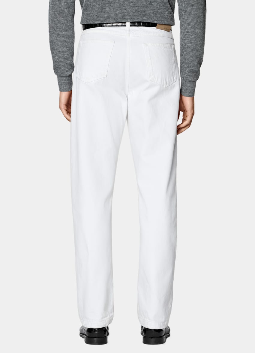 White Straight Leg Jeans
