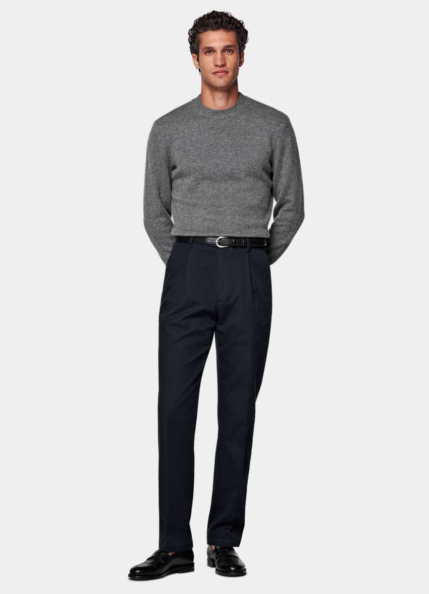 SOUMO BIG TUCK CHINO サイズ01 NAVY SOUMO BIG TUCK CHINO サイズ01 NAVY SOUMO BIG TUCK CHINO