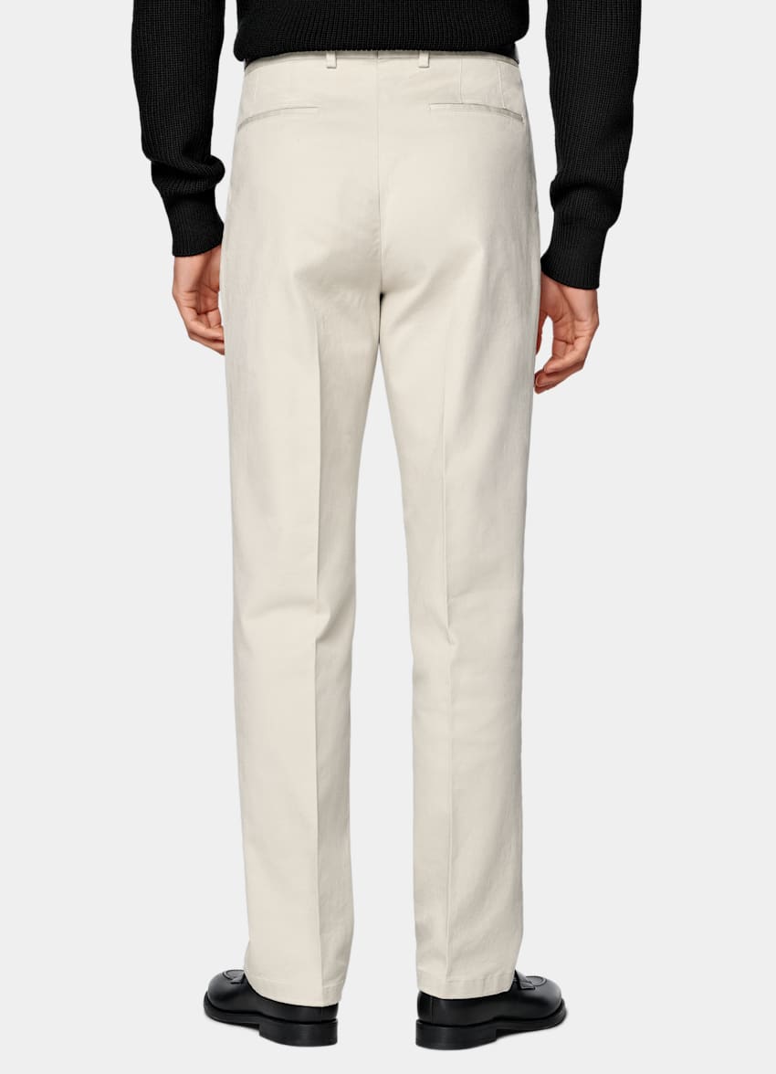 Sand Wide Leg Tapered Chinos