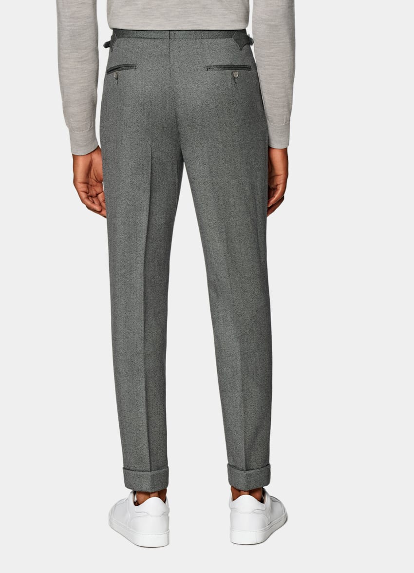 SUITSUPPLY Pura lana de E.Thomas, Italia Pantalones Vigo gris Slim Leg Tapered