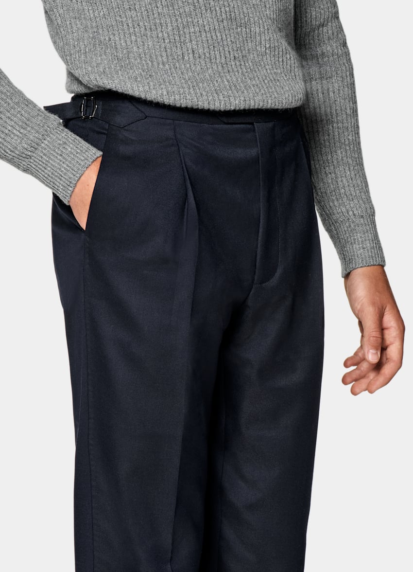 Buy online Navy Blue Wool Formal Trouser from Bottom Wear for Men by  Suitltd for 699 at 22 off  2023 Limeroadcom