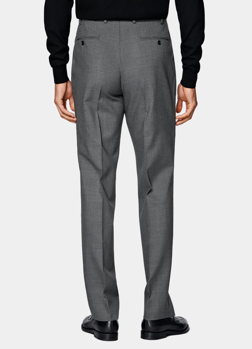 Mid Grey Straight Leg Trousers