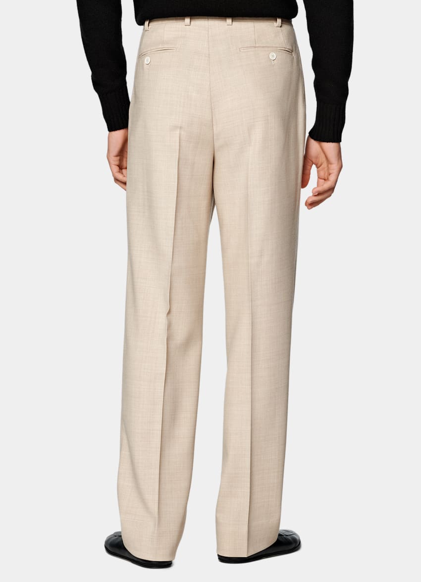 Light Brown Wide Leg Straight Trousers