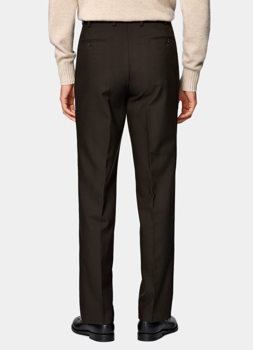 Dark Brown Straight Leg Pants