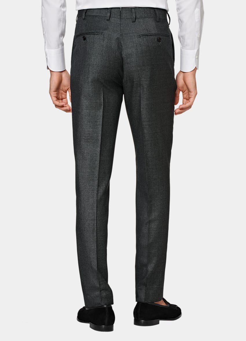 SUITSUPPLY Pure S110's Wool by Vitale Barberis Canonico, Italy Dark Grey Brescia Suit Trousers