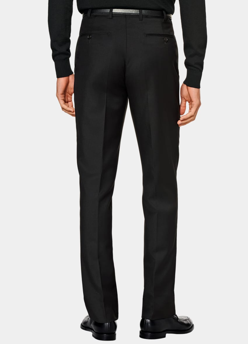 SUITSUPPLY Pure laine S110's - Vitale Barberis Canonico, Italie Pantalon de costume Brescia noir