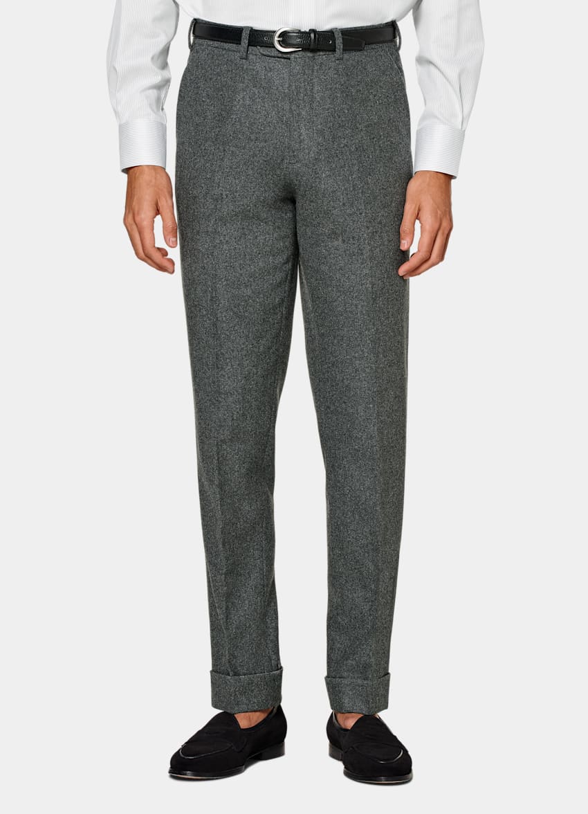 Mid Grey Soho Trousers | Circular Wool Flannel | Suitsupply Online Store
