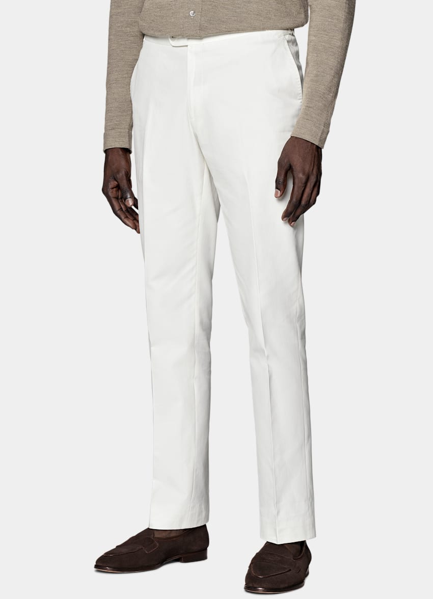 Off-White Brescia Pants in Pure Cotton | SUITSUPPLY US